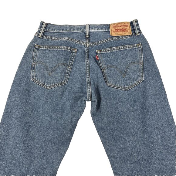 Vintage Y2K Levi’s 505 Jeans Size 32x32 Blue Denim Straight Fit 100% Cotton - Picture 6 of 8